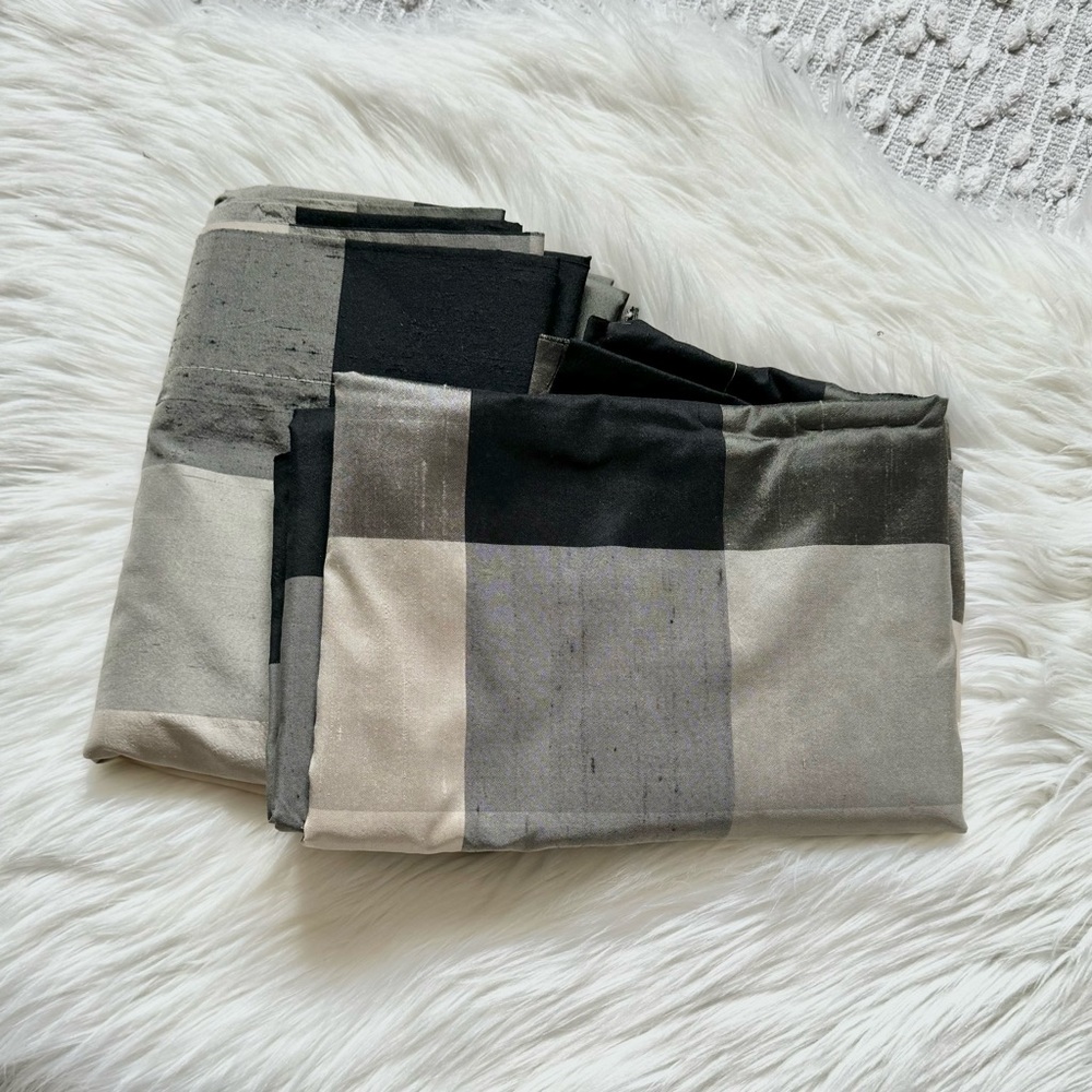 2 pieces of fabric / hand made curtains